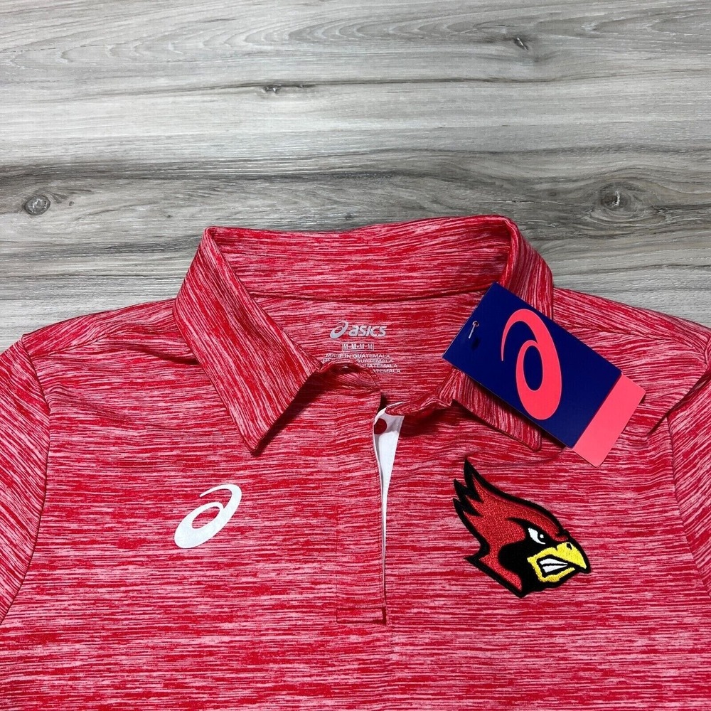 Arizona Cardinals Polo Shirt Womens Medium Red Short‎ Sleeve NFL Football Asics - Picture 5 of 6
